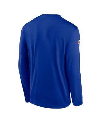 Men's Royal New England Patriots Legend Small Logo Performance Long Sleeve T-Shirt