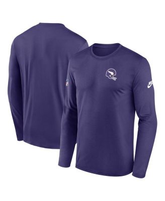 Nike - Men's Purple Minnesota Vikings Legend Small Logo Performance Long Sleeve T-Shirt