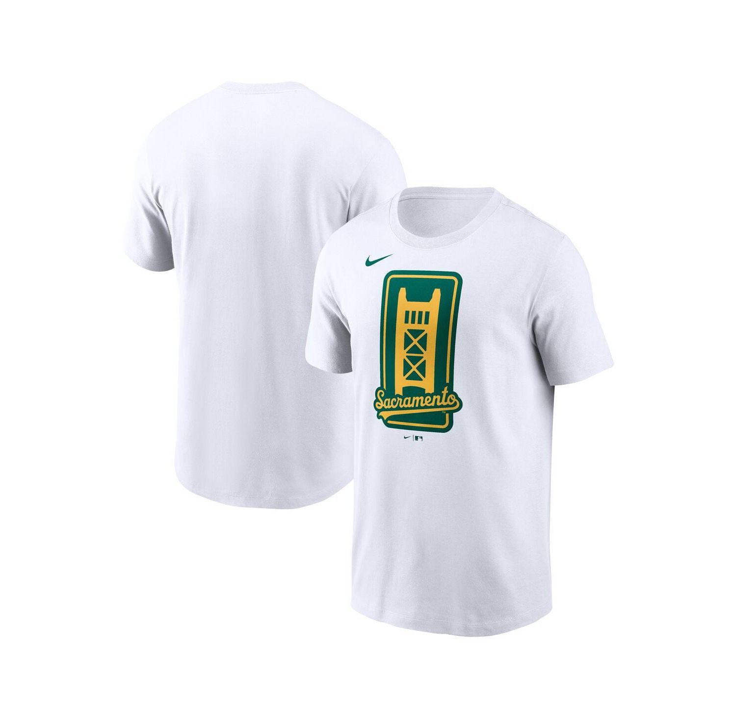 Men's White Athletics Script T-Shirt