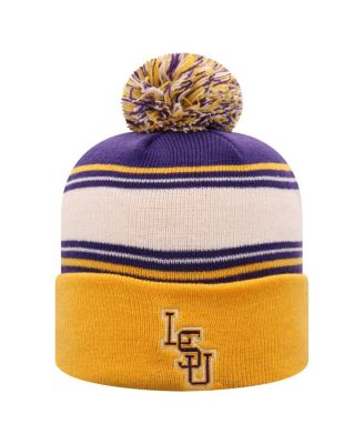 Top of the World - Men's Purple LSU Tigers Ambient Cuffed with Pom Knit Hat