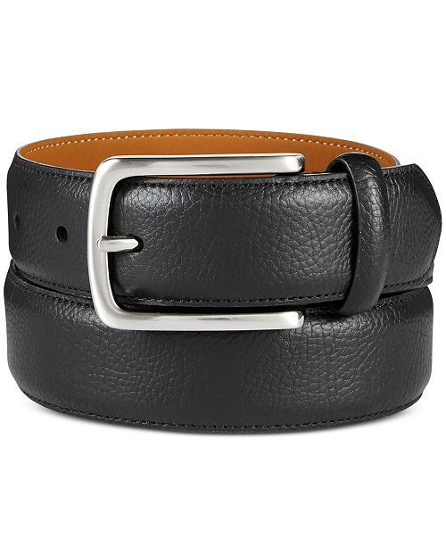 Club Room Men's PebbleGrain Belt, Created for Macy's & Reviews Hats