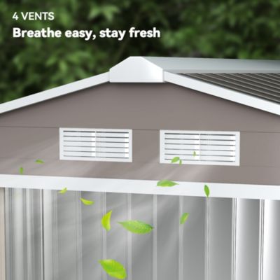 7&#39; x 4&#39; Storage Shed Garden Tool House w/ Vents Doors