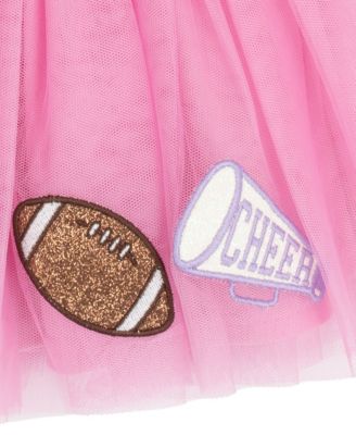 Baby Girls 2-Piece French Terry Cheer Sweatshirt and Tutu Skirt Set
