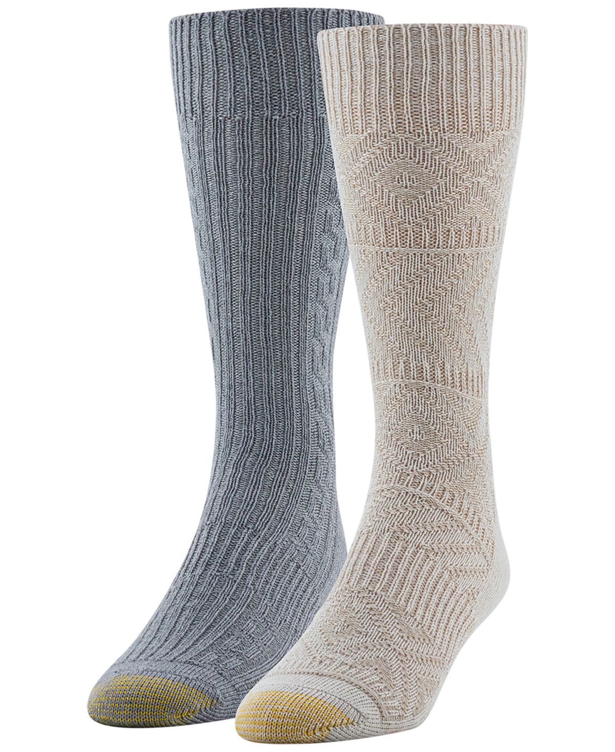 Мужские короткие носки с усиленным носком из 2-х упаковок с шевронной текстурой