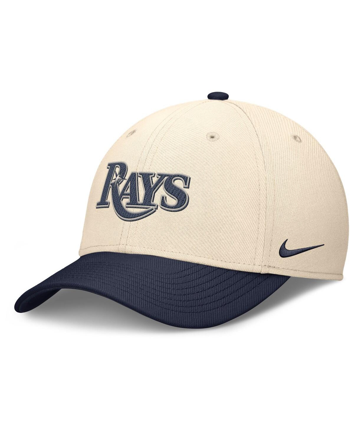 Nike Men's Natural/navy Tampa Bay Rays Statement Rise Performance Flex Hat In Multi