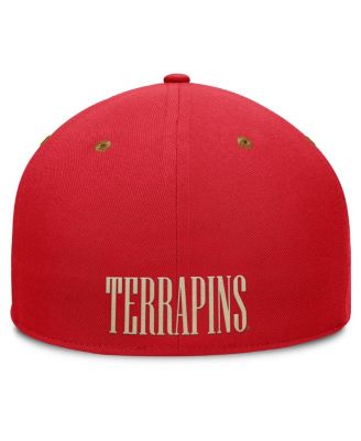 Men's Red/Brown Maryland Terrapins Noboa Fitted Hat