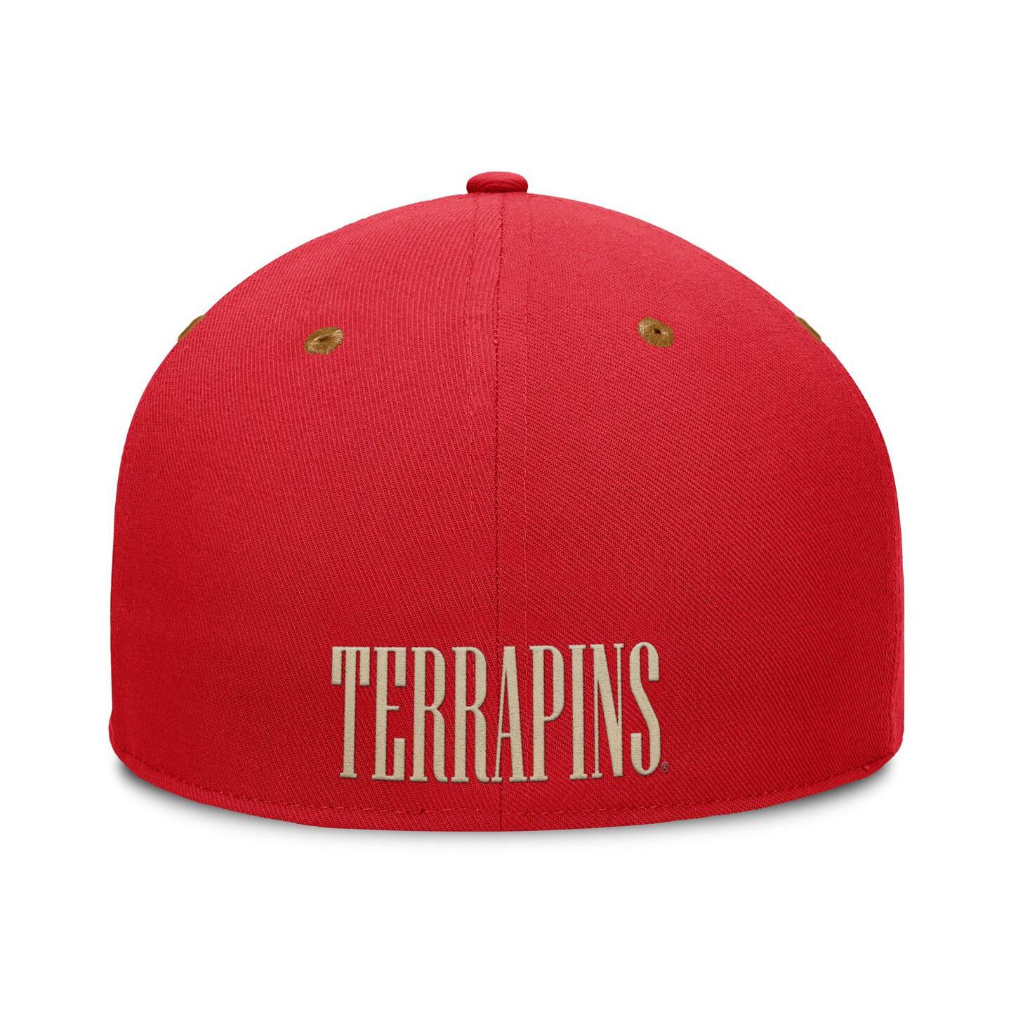 Мужская кепка Fanatics Red/Brown Maryland Terrapins Noboa Fitted Hat — фото 4