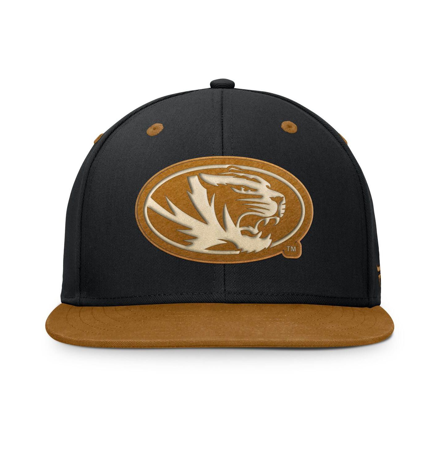 Мужская кепка Fanatics Black/Brown Missouri Tigers Noboa Fitted Hat — фото 2