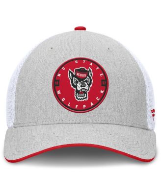 Men's Heather Gray/White NC State Wolfpack Trigger Flex Hat
