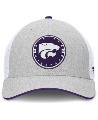 Men's Heather Gray/White Kansas State Wildcats Trigger Flex Hat