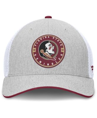 Men's Heather Gray/White Florida State Seminoles Trigger Flex Hat