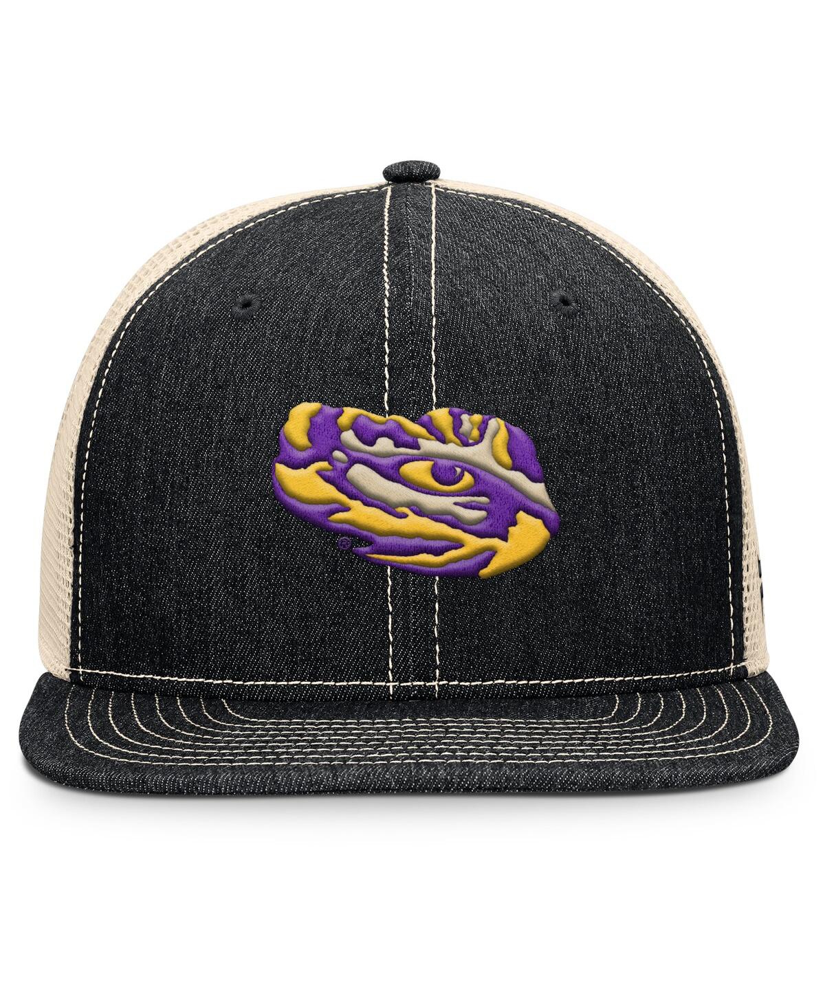 Fanatics Men's Black/natural Lsu Tigers Legend Trucker Snapback Hat In Multi