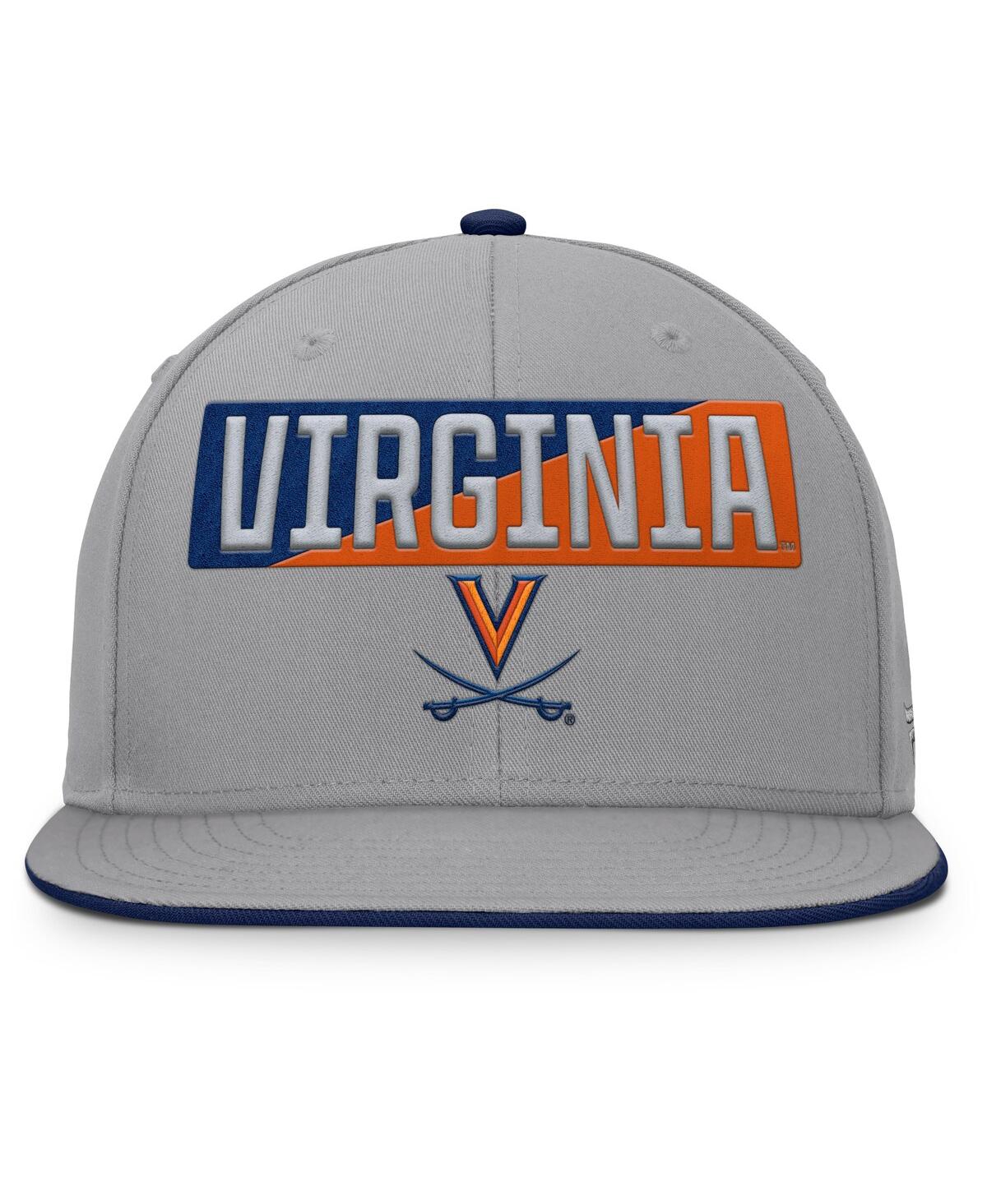 Fanatics Men's Gray Virginia Cavaliers Duo Snapback Hat In Gray