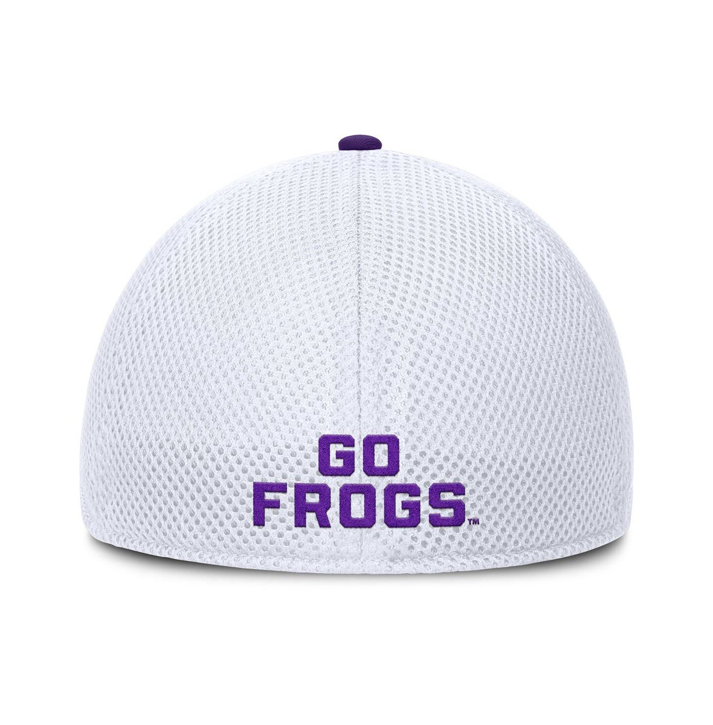 Мужская кепка Fanatics Heather Gray/White TCU Horned Frogs Trigger Flex Hat — фото 3