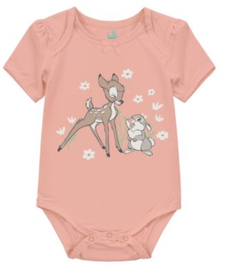 Baby Girls 3-Pack Bambi Short Sleeve Bodysuit