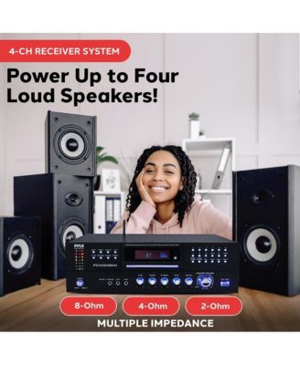 Wireless BT Streaming Home Theater Amplifier with CD/DVD Player, AM/FM Radio, HDMI/MP3/USB Reader (4000 Watt)