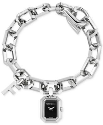 Ferragamo - Women's Charm Stainless Steel Link Bracelet Watch 17mm