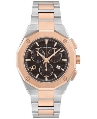Ferragamo - Men's Swiss Chronograph Edge Two-Tone Stainless Steel Bracelet Watch 42mm