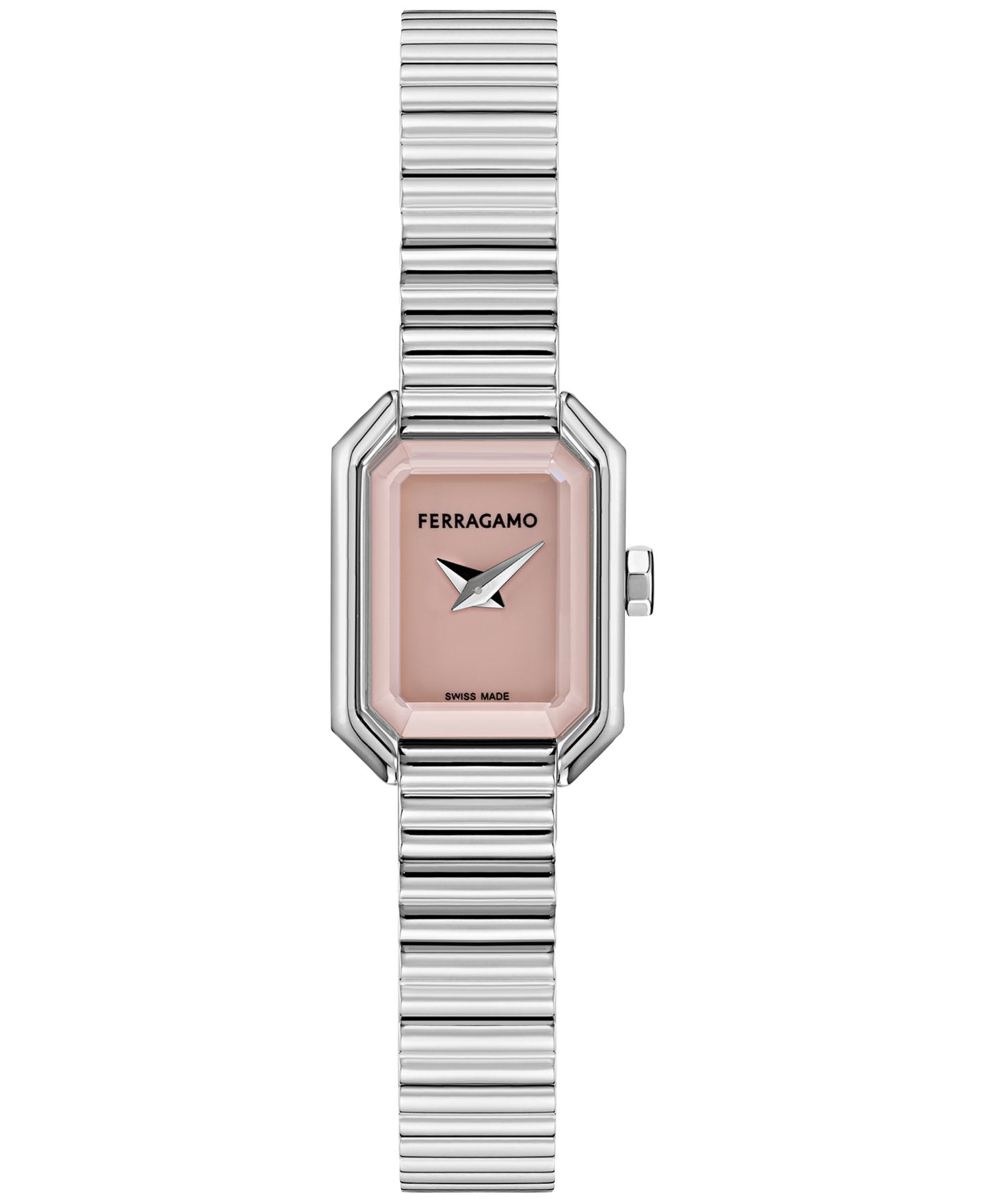 Женские часы Ferragamo Swiss Crystal Petite Stainless Steel Bracelet Watch 15x20mm — фото 1