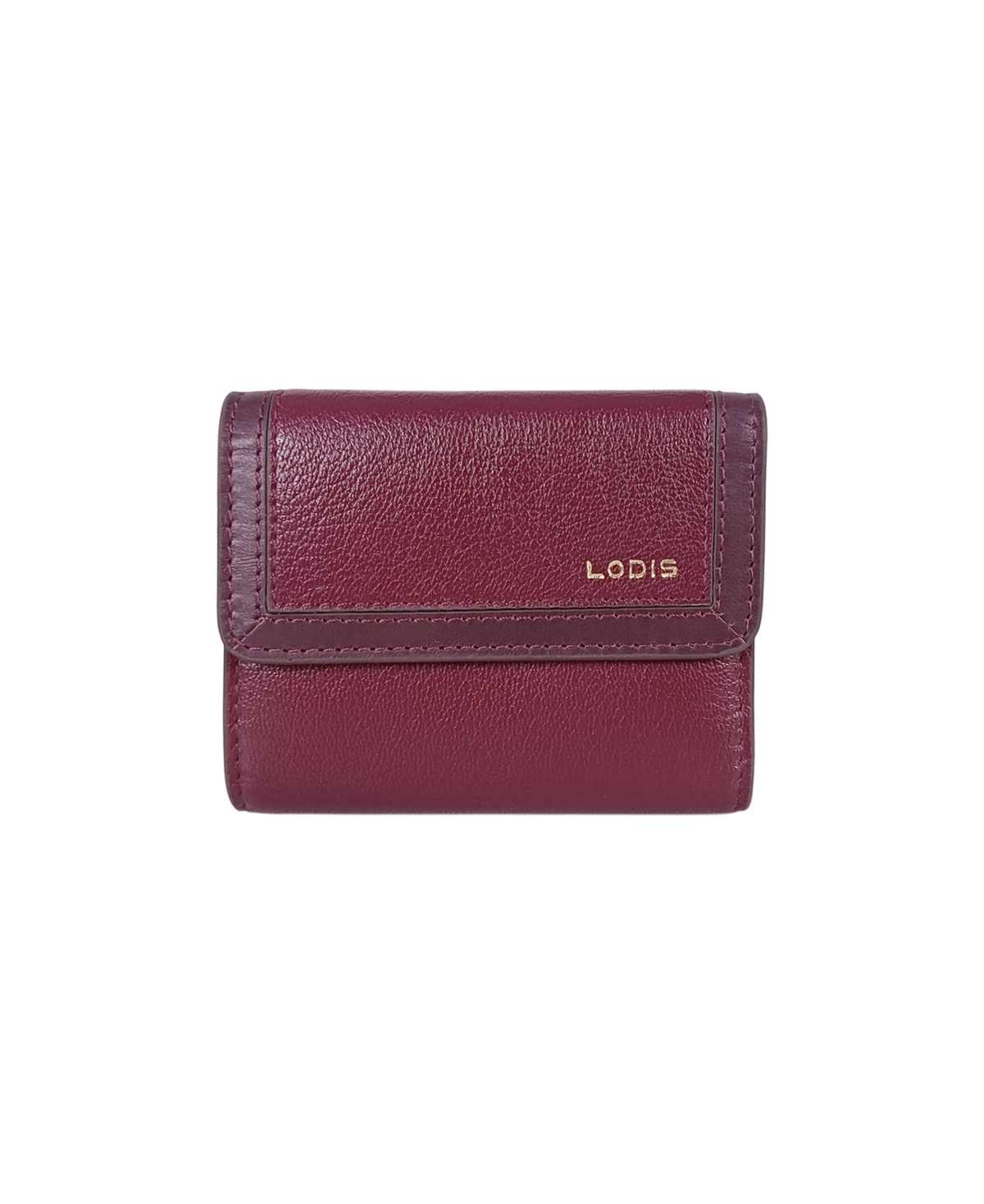 Lodis Deluxe French Bifold Wallet In Burgundy