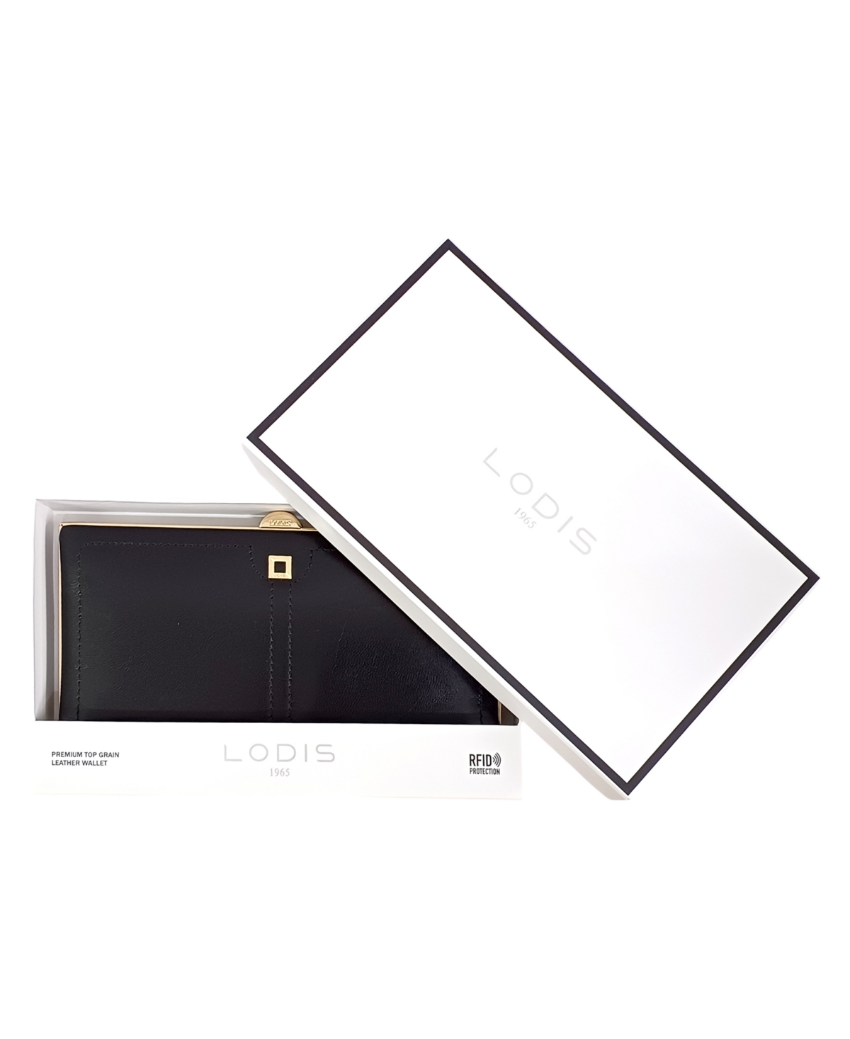 Lodis Glace Frame Lock Clutch In Black