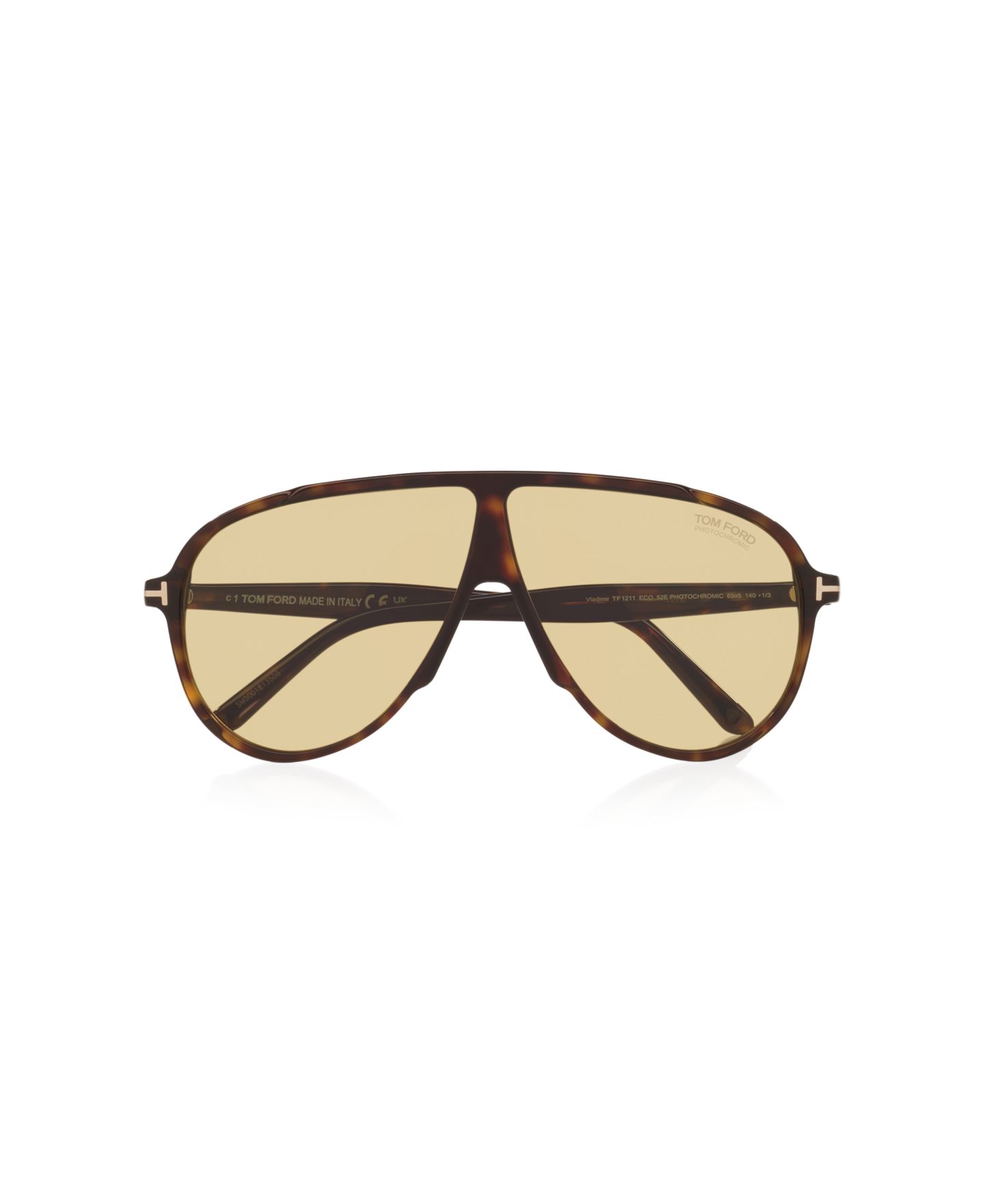 Мужские солнцезащитные очки Tom Ford Vladimir Photochromic Sunglasses, TR001986, цвет: Черепаховый чёрный — фото 5