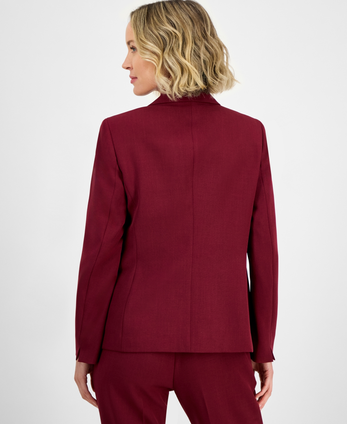 Kasper Compression One-button Long-sleeve Jacket, Regular & Petite In Red