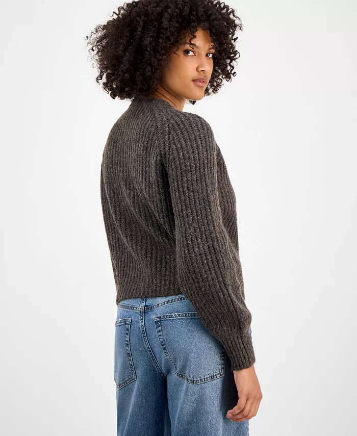 Women's Shaker Stitch Button-Front Cardigan - thumbnail 6