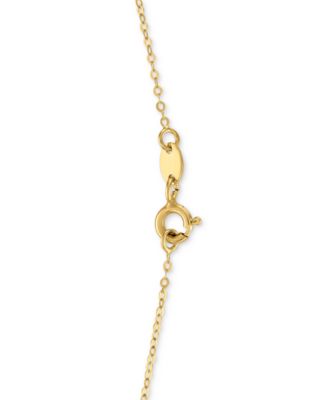 Polished Love Knot Station 18" Pendant Necklace in 10k Gold