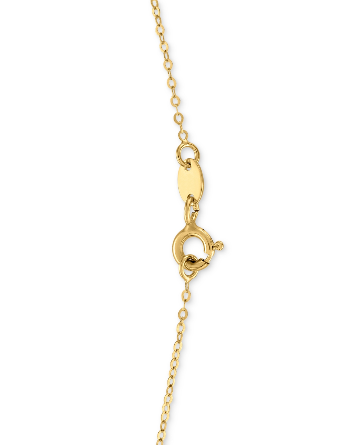 Macy's Polished Love Knot Station 18" Pendant Necklace In 10k Gold In Gold