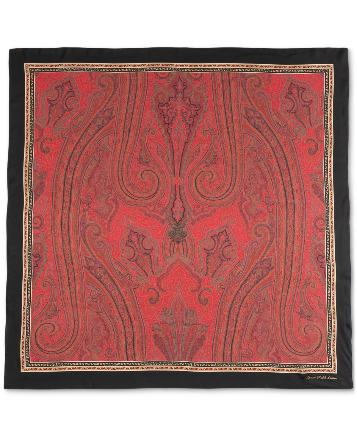 Ralph Lauren Holiday Paisley Silk Square Scarf