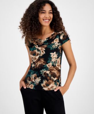 Kasper - Women's Cowlneck Blouse