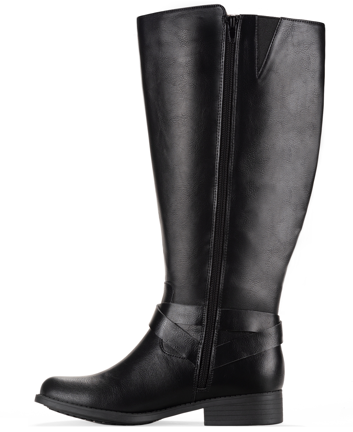 Style & Co Women's Margoo Riding Boots, Wide Calf, Macy's Exclusive In Black