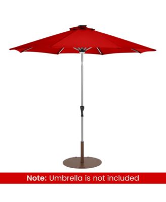 Round Weighted Patio Umbrella Base Stand 50 lbs w/ 3 Adapters