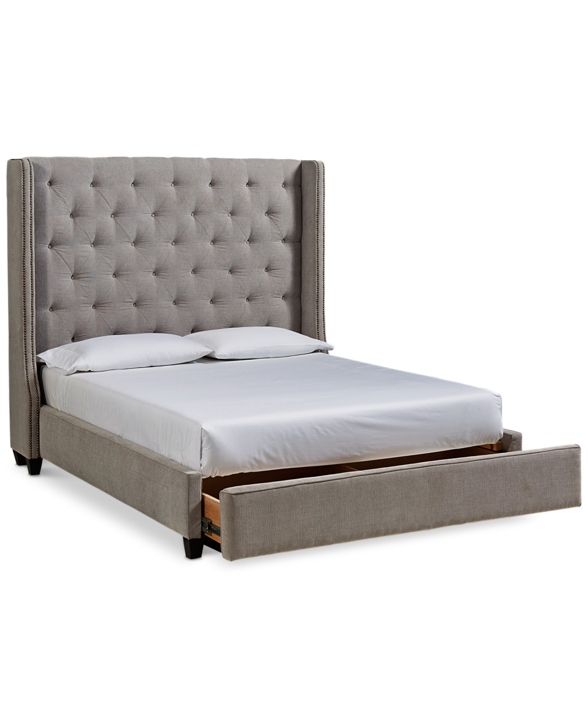 Omar upholstered low shop profile platform bed