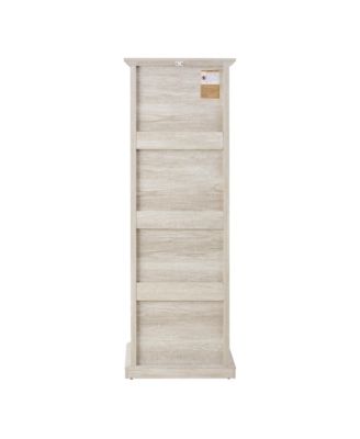 CASAINC Wood Freestanding Kitchen Cabinet with Glass Door and Shelves Tall Storage Cabinet