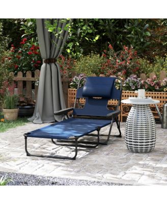 Folding Lounge Chair w/ Reclining Back, ning Chair, Light