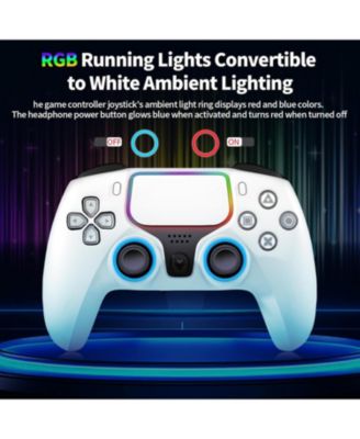 Wireless 5th Gen Elite PS4 Controller, 1200mAh Battery, Dual Motors, 6-Axis Gyro, 3.5mm Audio Jack, Turbo Mode, Compatible with PS4/PC