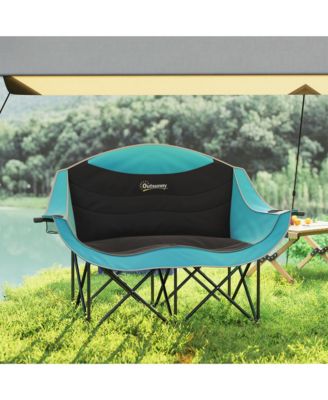 Double Padded Folding Camping Chair for Adults