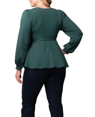 Plus Size Natasha Long Sleeve Wrap Top