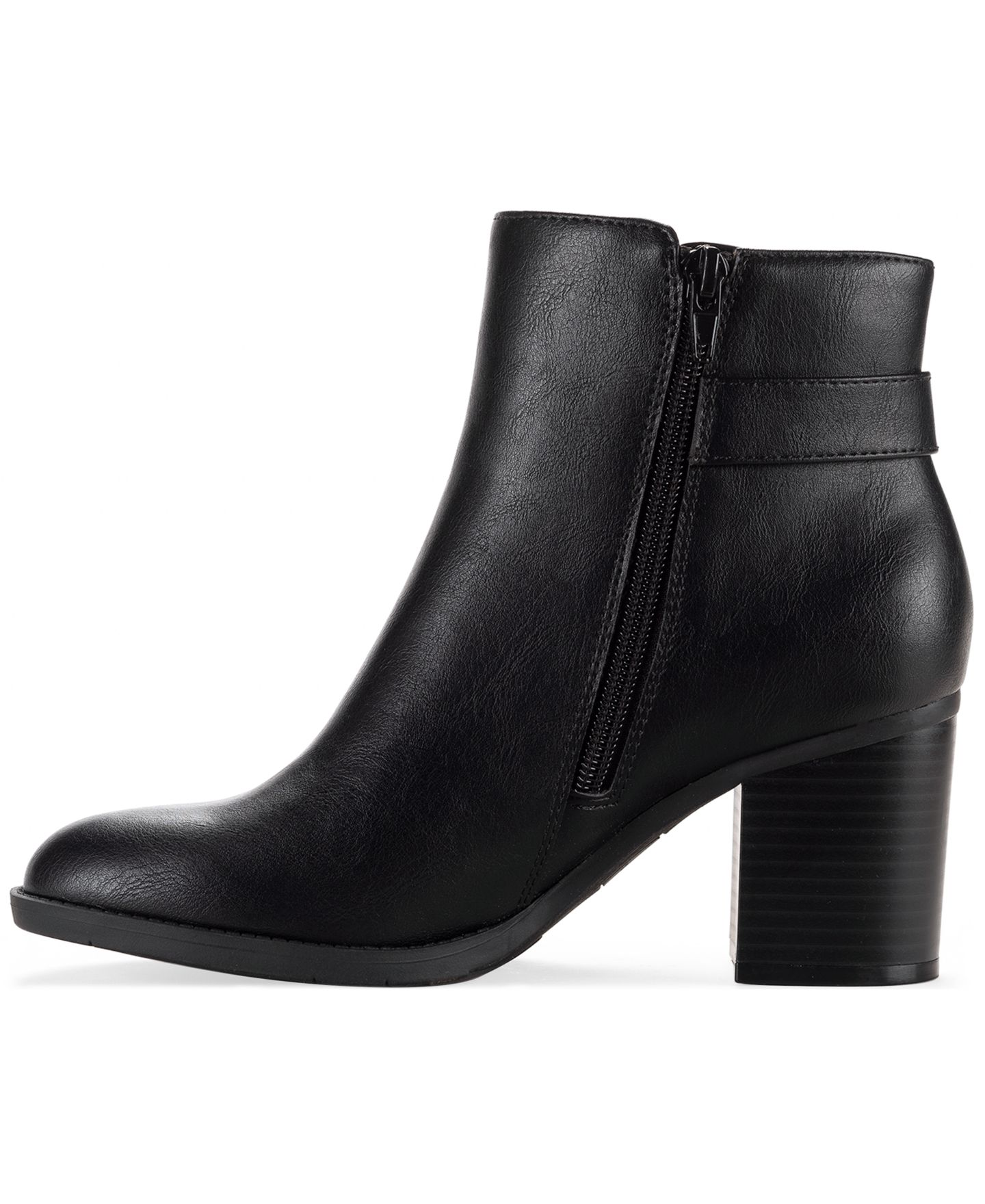 Женские ботинки Style & Co Harlemm Buckle Booties, цвет: Чёрный гладкий — фото 6
