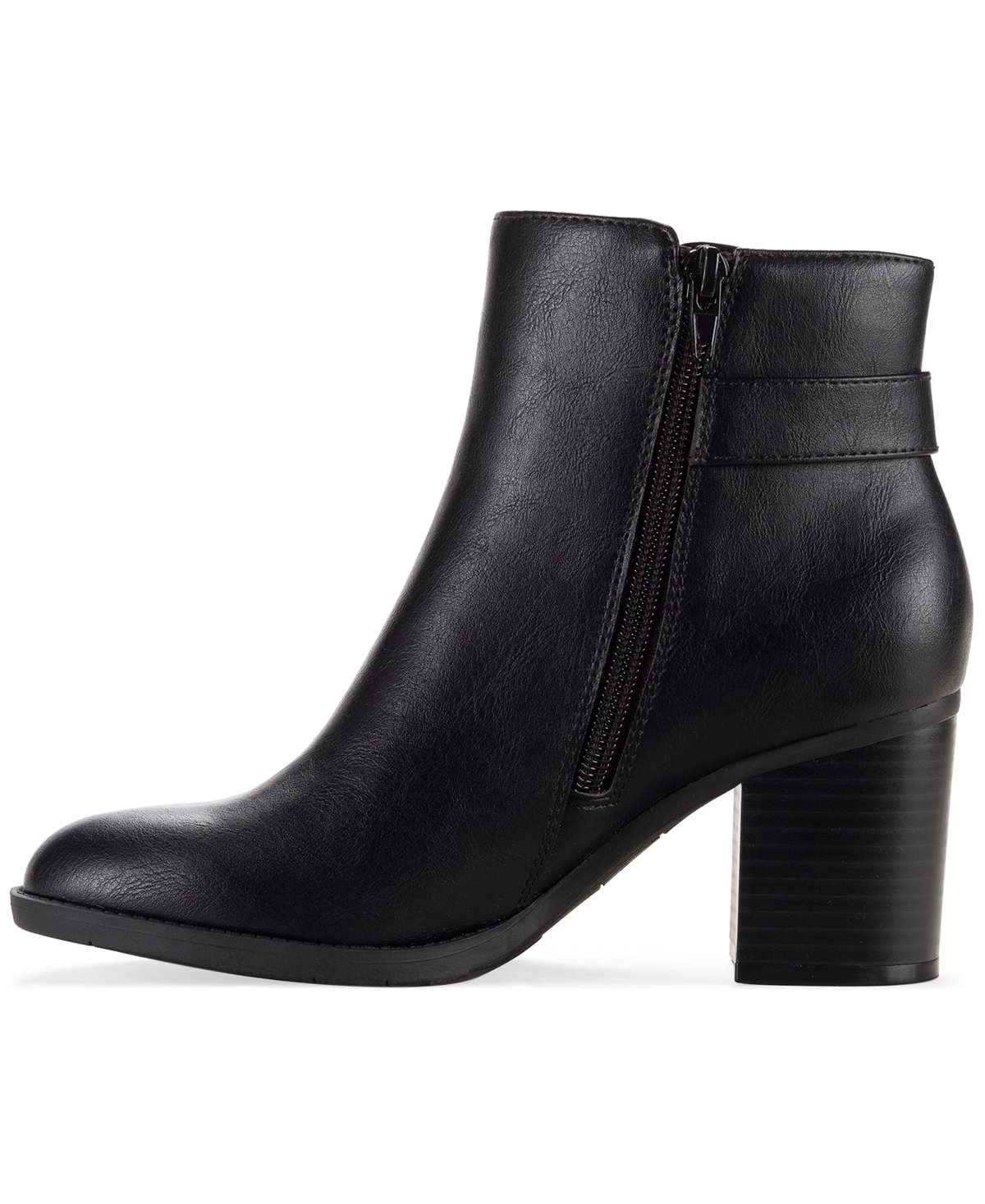 Style & Co Women's Harlemm Belt Booties, Macy's Exclusive In Black