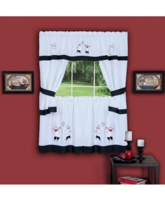 Gourmet Pastry Chef Complete 5 Piece Cottage Kitchen Curtain Swag Valance & Tier Set - 57 in. W x 24 in. L