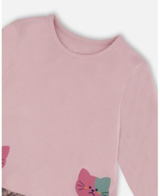 Baby Girl Bi-Material Dress Dusty Pink - Baby