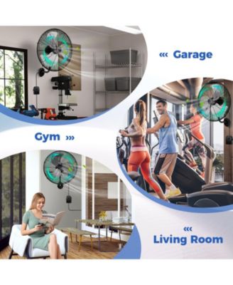  20 Inch Wall Mount Fan with 3 Fan Speeds and Adjustable Tilt Head  Air Circulation Appliance
