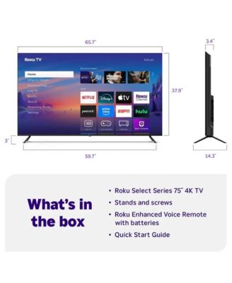 75" Class Select Series 4K LED Smart TV - 75R4C5