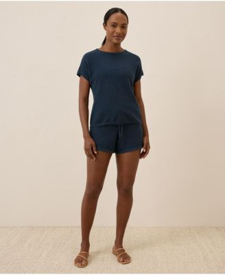 Beachside Crochet Knit Short Sleeve Top