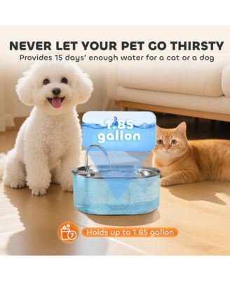 Stainless Steel Cat Water Fountain, 246 oz. / 7L Pet Water Fountain