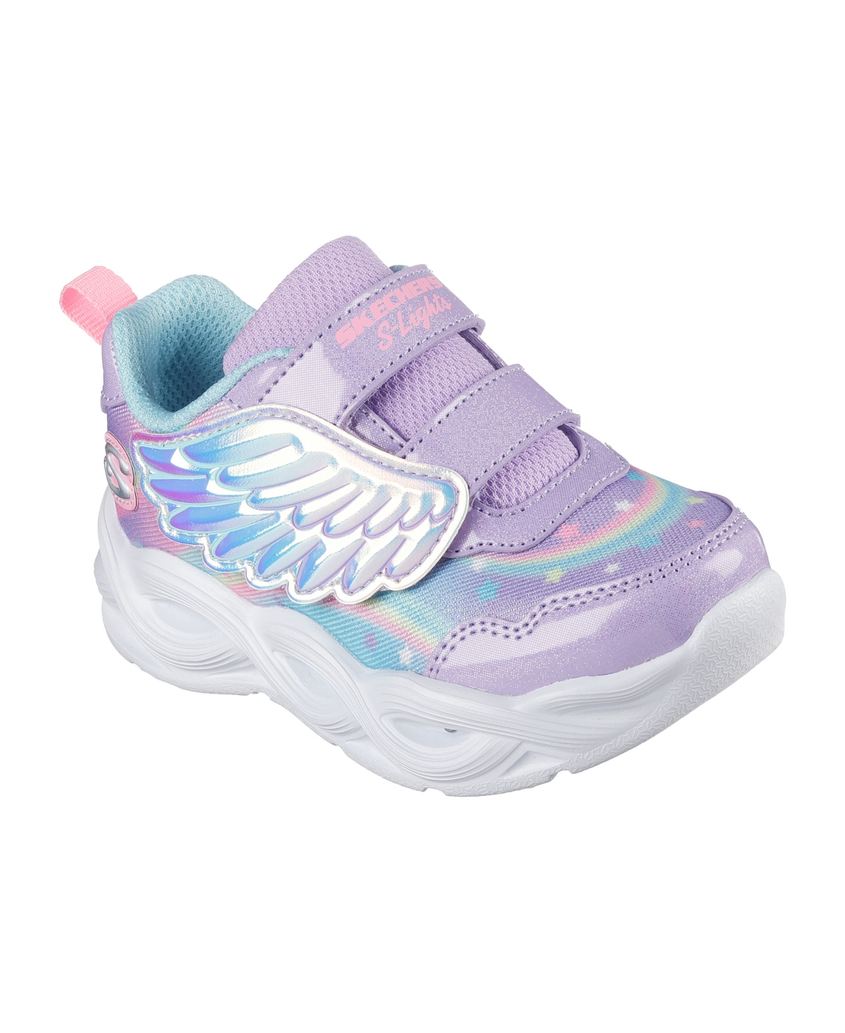 Skechers Toddler Girls S Lights: Twisty Glow Light-up Fastening Strap Casual Sneakers From Finish Line In Purple