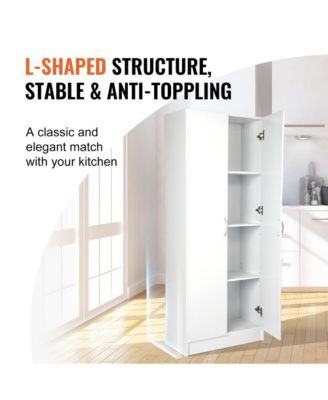 Kitchen Pantry Cabinet with Shelves for Food Storage and Organization